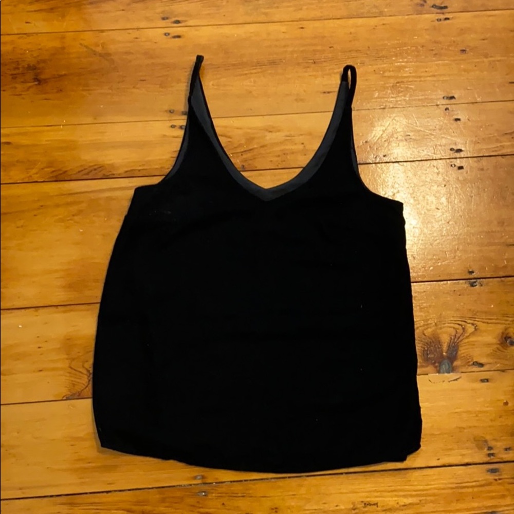 Black velvet Topshop tank top